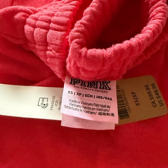 Victoria’s Secret PINK Joggers – Light Pink Fleece Sweatpants – Size XS – NWT - Picture 3 of 7